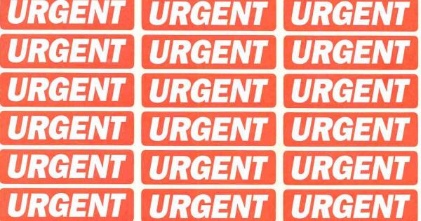 URGENT Sticker Label #U1663